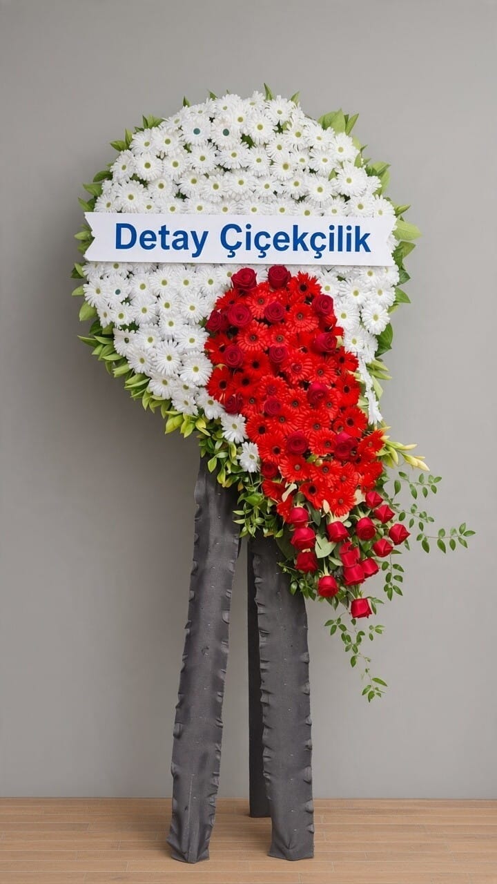 Beyaz Kırmızı Çelenk