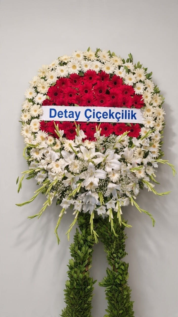 Kırmızı Beyaz Çelenk