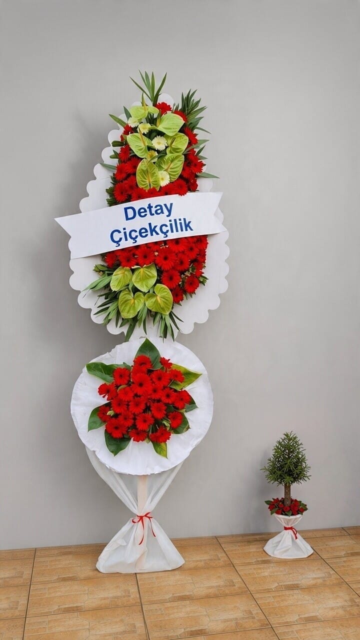 Kırmızı Gerbera & Antoryum Çiçekli