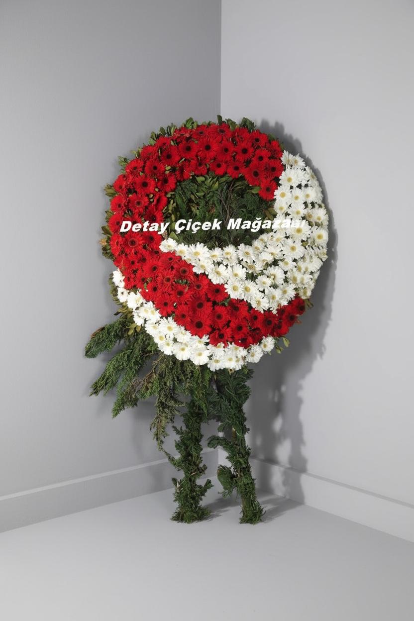 Kırmızı Beyaz Çelenk
