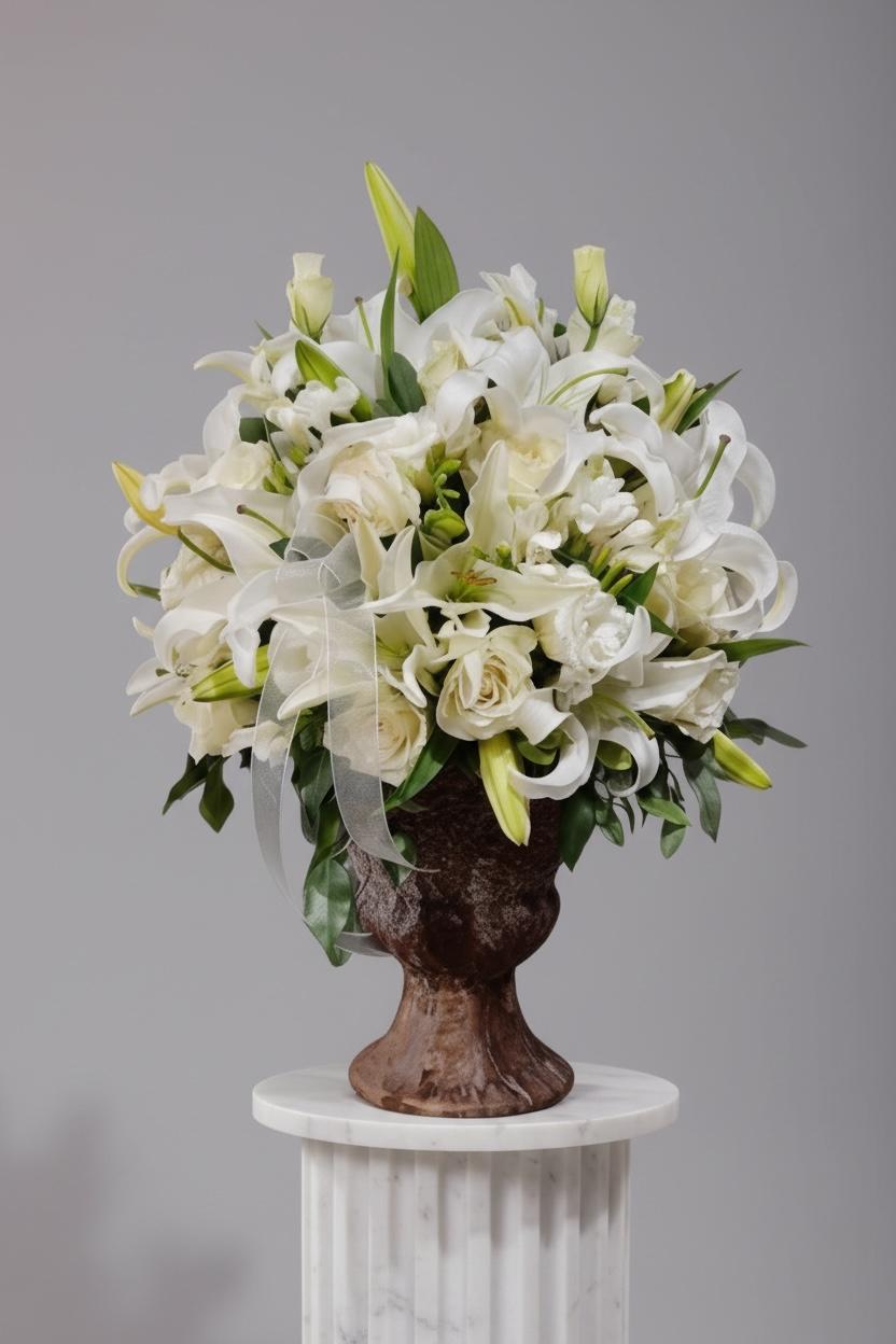 Beyaz Çiçek Aranjman