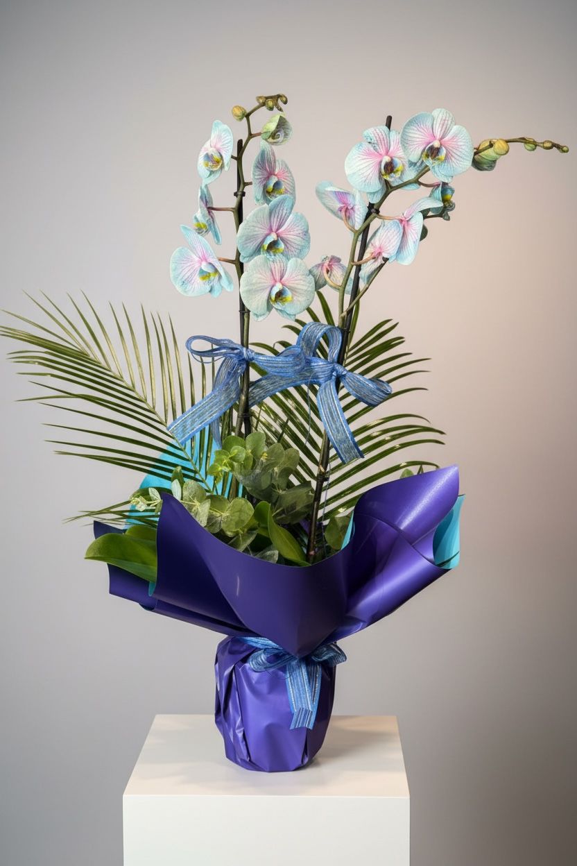 Mavi Kılçıllı Orkide Çiçeği