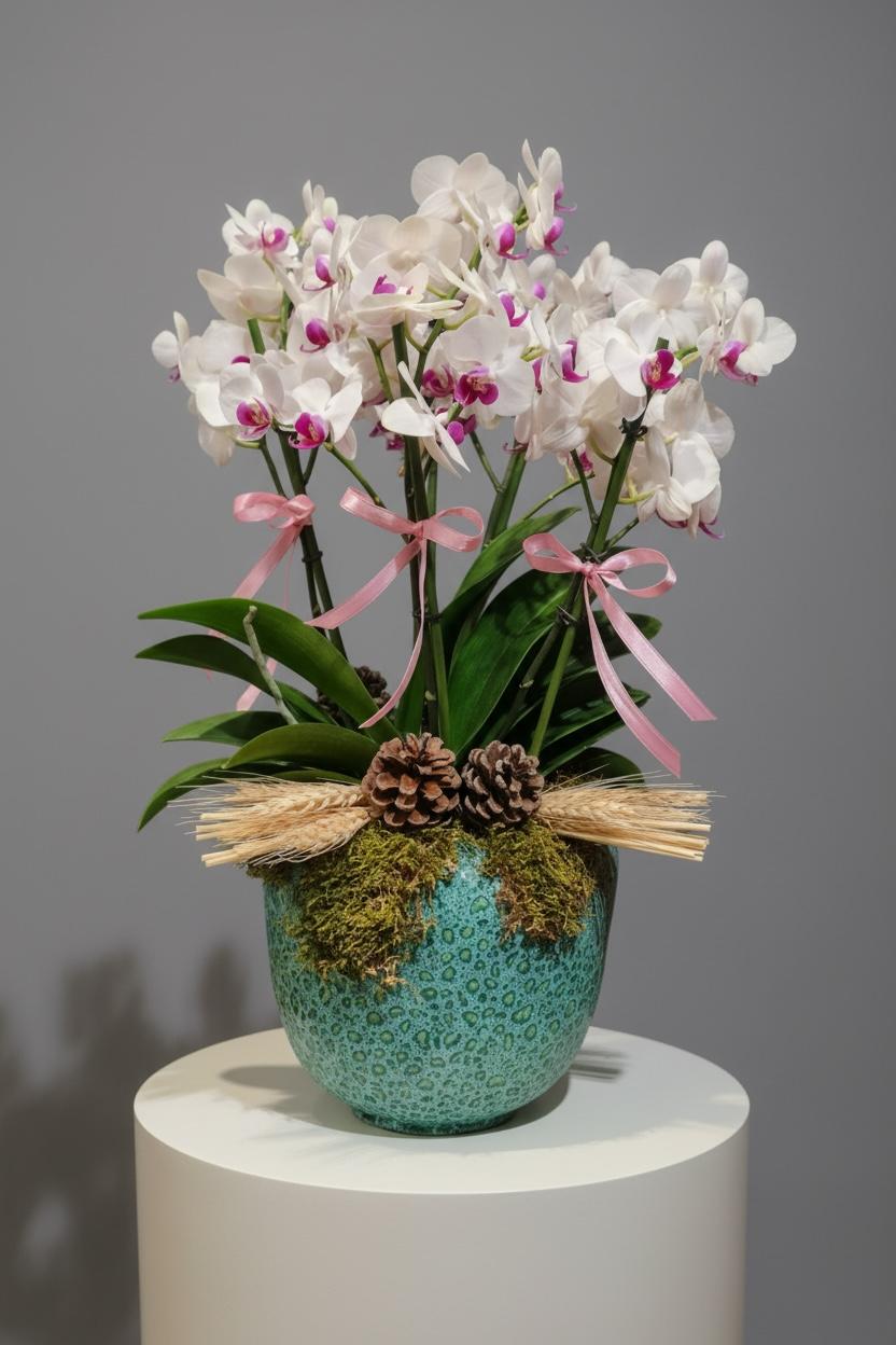 Beyaz Belissimo Orkide Çiçeği