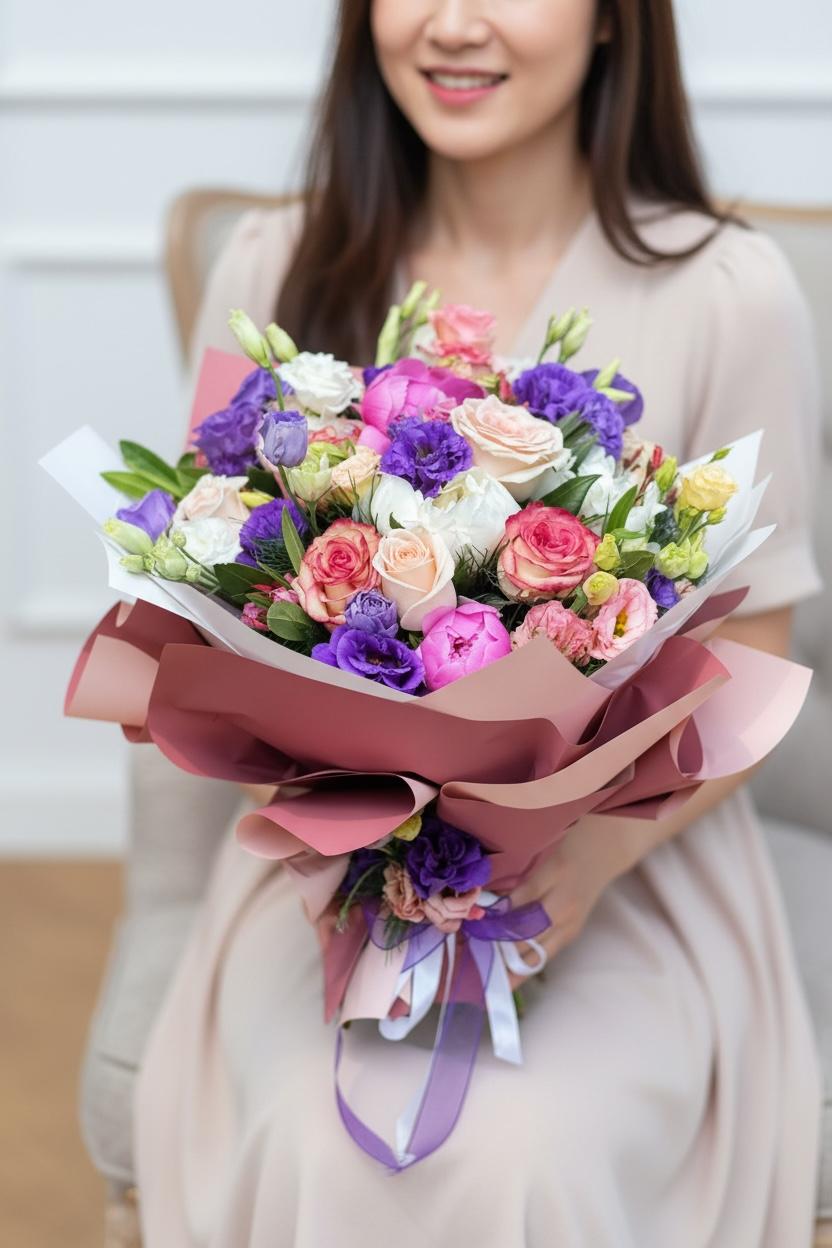 Rengarenk Çiçek Buketi